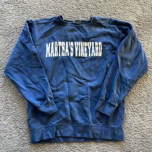 Martha's Vineyard Blue Crewneck Sweater Size S
